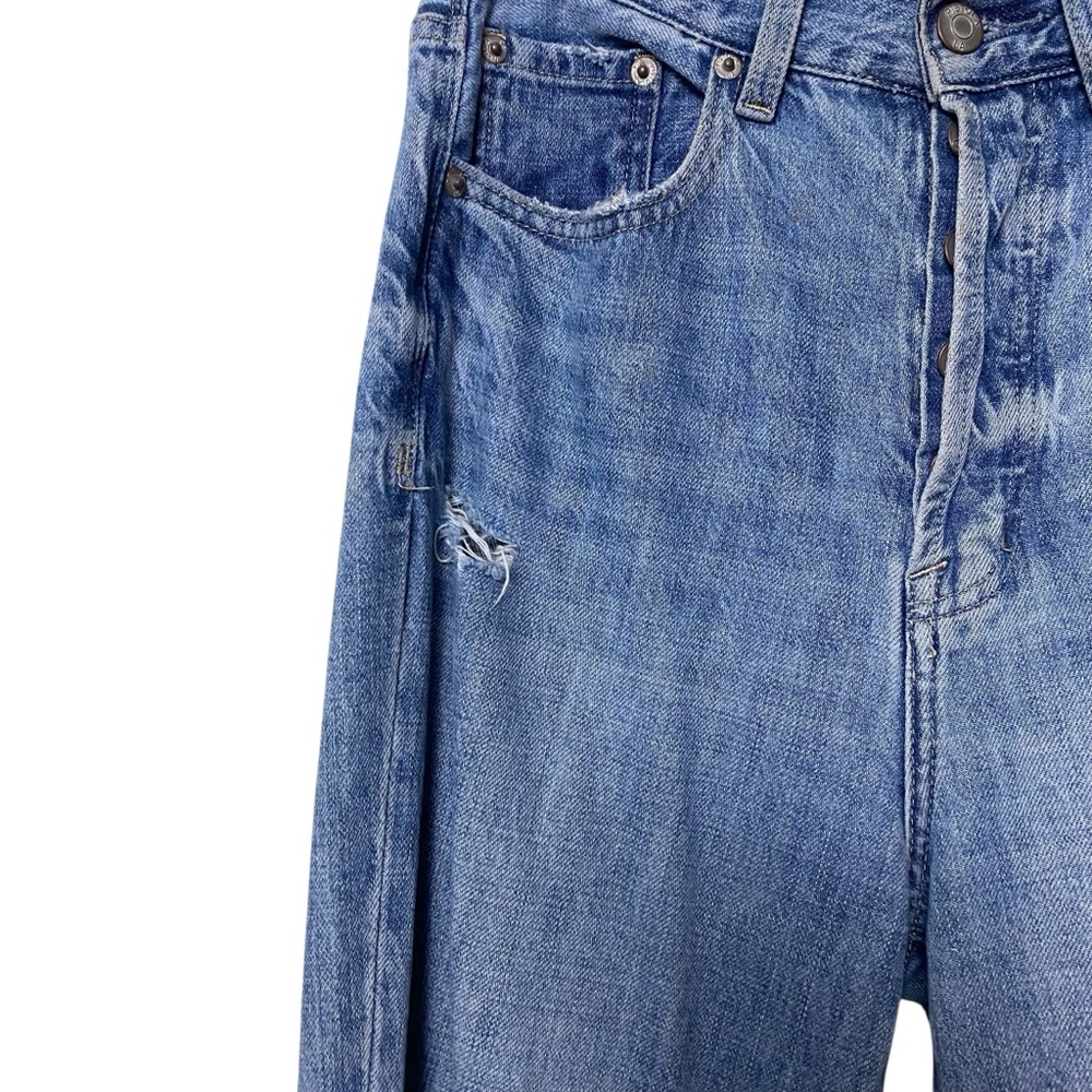Pistola Light Blue Distressed Straight Leg Jeans Sz 26 - Picture 3 of 11